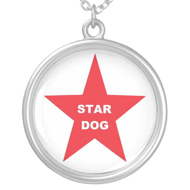 Necklace Star Dog on Red Star (Front)