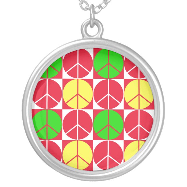 Necklace Sterling Silver Custom Color Printing 18" (Front)