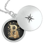 Necklace - Sterling Silver Royal Gold B Locket