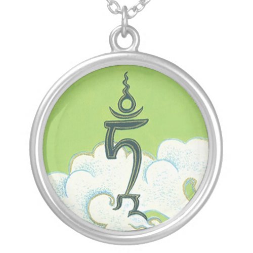 NECKLACE TAM _ Seed syllable of GreenTara _ silver
