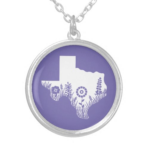 Necklace Texas Outline Perwinkle
