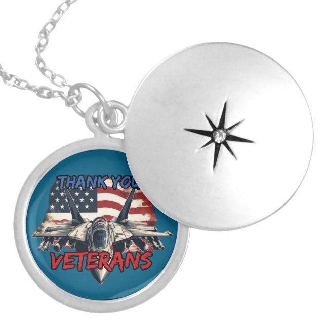 Necklace thank you veterans  (Front)