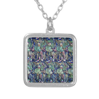 Necklace-Vintage-Charles Rennie Mackintosh 7 Silver Plated Necklace