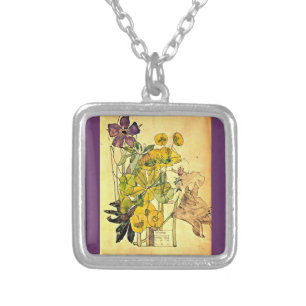 Necklace-Vintage-Charles Rennie Mackintosh 8 Silver Plated Necklace