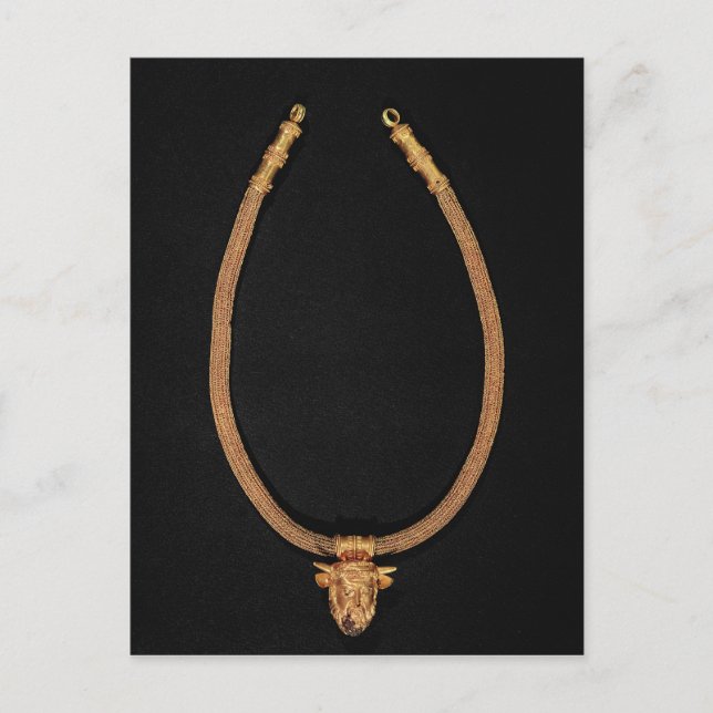 Necklace with a human-headed pendant postcard (Front)