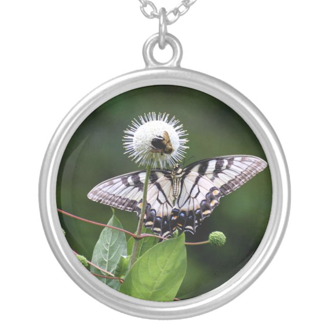 Necklace with Butterfly Flower & Fly (Front)