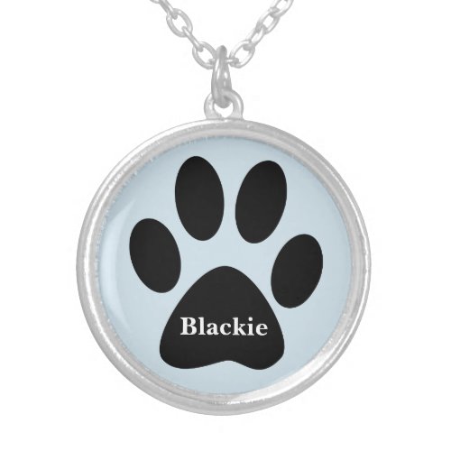 Necklace with Paw Print Personalized