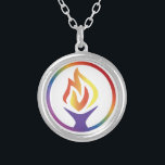 Necklace with UUCF Logo<br><div class="desc">Round necklace with UUCF logo. Great for wearing on Sundays - or any day!! Show off in your Unitarian Universalist swag.</div>