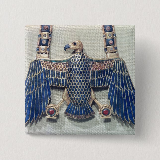 Necklace with vulture pendant button (Front)