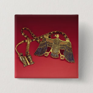 Necklace with vulture pendant button