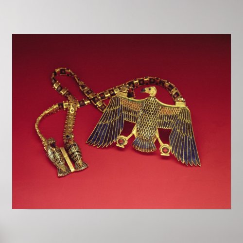 Necklace with vulture pendant poster