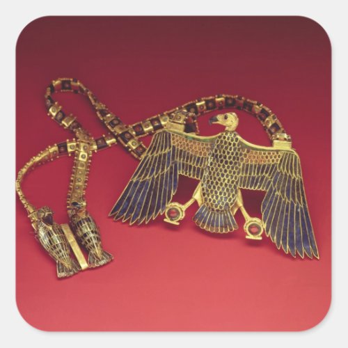 Necklace with vulture pendant square sticker
