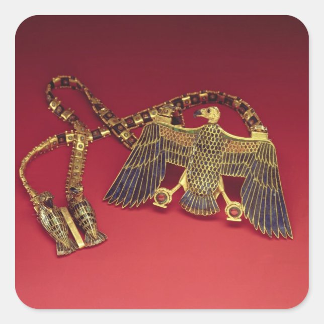 Necklace with vulture pendant square sticker (Front)