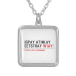 Igpay Atinlay Eetstray  Necklaces