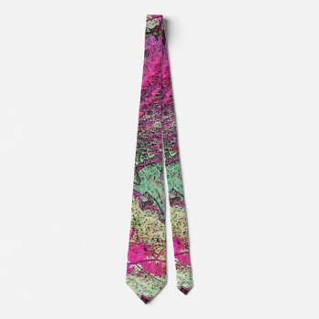 Necktie/ Abstract/plum  Pink  Green And Yellow Neck Tie by whatawonderfulworld at Zazzle