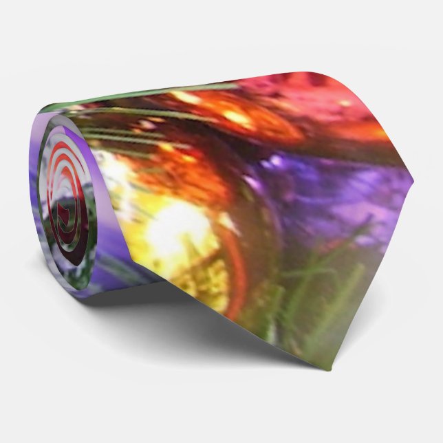 Necktie - Christmas Glow & Faux Snow (Rolled)