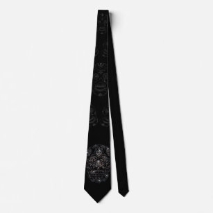 Necktie/Necktie - “diamonds skull " Neck Tie