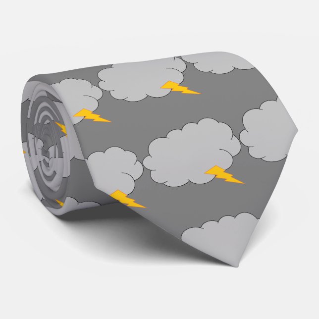Necktie, Stormy weather Neck Tie (Rolled)