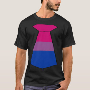 Necktie Suit Tie Tuxedo Bisexual Pride Flag Color T-Shirt