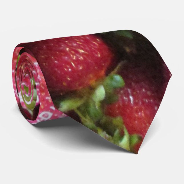 Necktie - Summer Strawberries (Rolled)