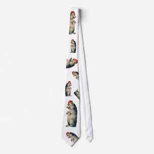 Necktie with Pig King pattern -Funny
