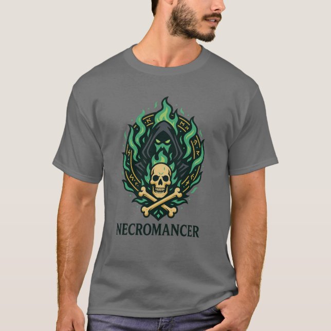 Necromancer — Between the Living and the Dead T-Shirt (Front)