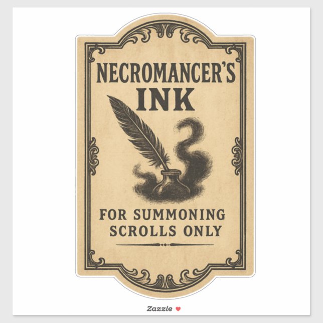 Necromancer's Ink - Halloween Apothecary Label (Sheet)