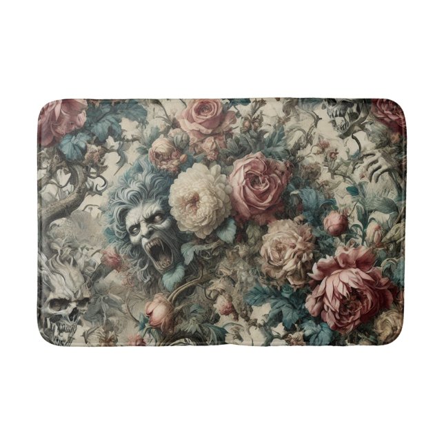 Necromancy of the Gnashed – Gothic Victorian  Bath Mat (Front)