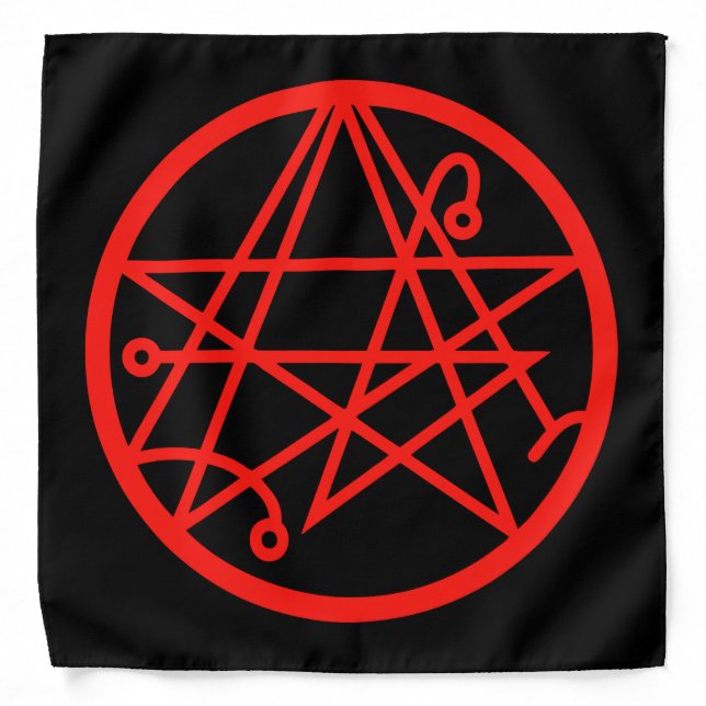 Necronomicon (red print) bandana (Front)