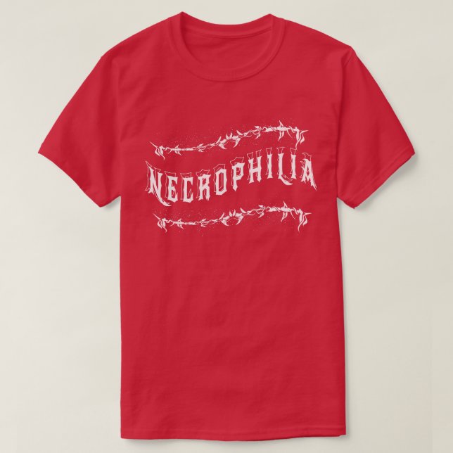 Necrophilia Typographic T-Shirt (Design Front)