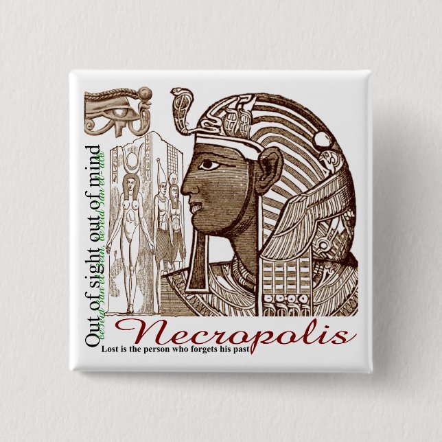 Necropolis Out Of Sight Out Of Mind Button (Front)