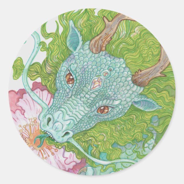 Nectar Dragon Classic Round Sticker (Front)