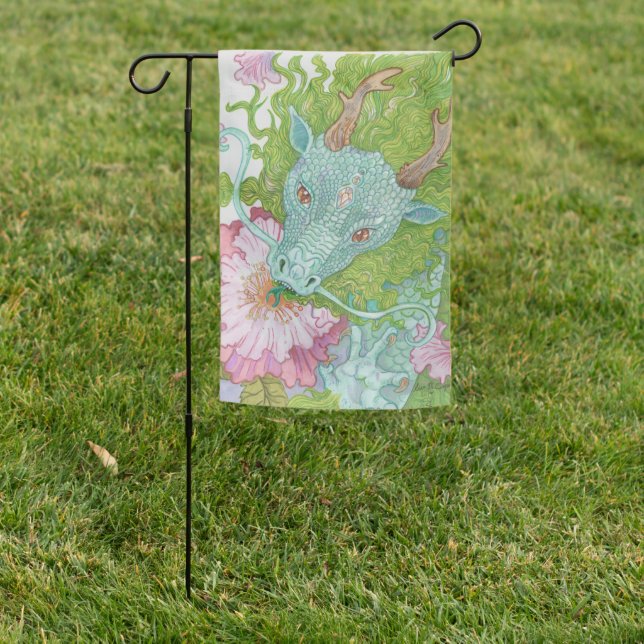 Nectar Dragon Garden Flag (In SItu)