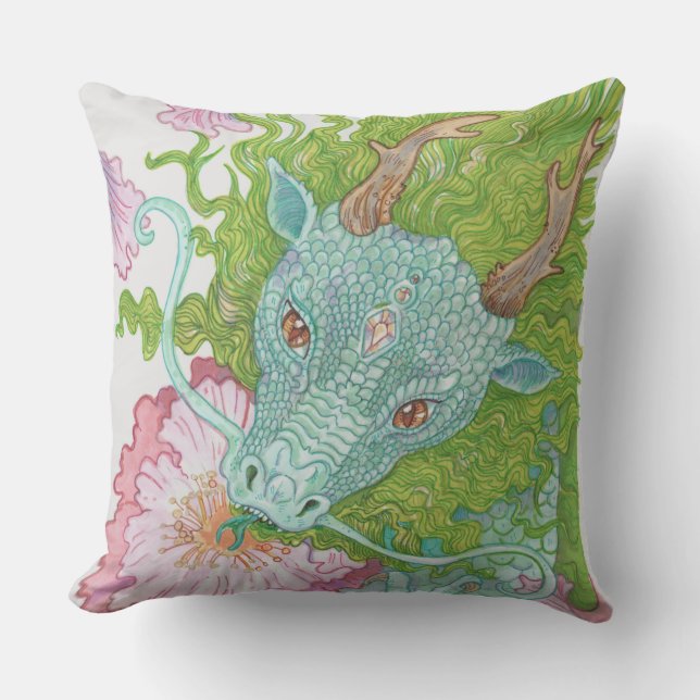 Nectar Dragon Throw Pillow (Front)