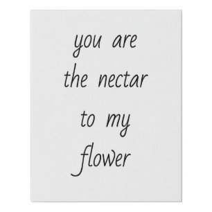 Nectar To My Flower Faux Wrapped Canvas Print