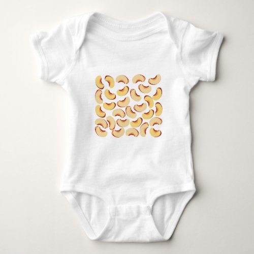 Nectarine Fruit Pattern Baby Bodysuit