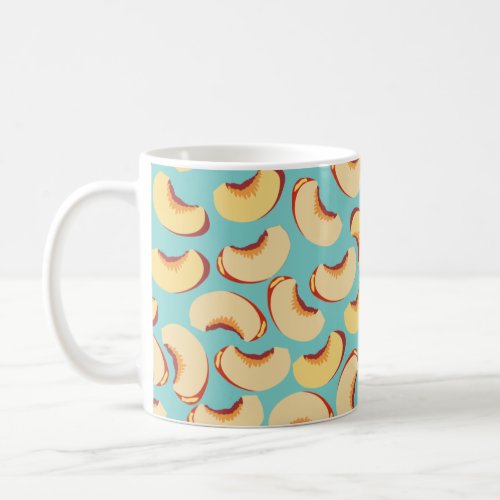 Nectarine Fruit Pattern Coffee Mug