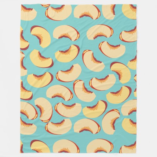 Nectarine Fruit Pattern Fleece Blanket