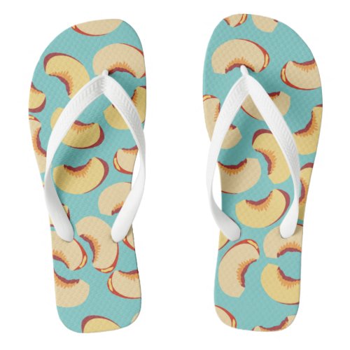 Nectarine Fruit Pattern Flip Flops