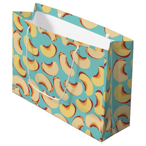 Nectarine Fruit Pattern Large Gift Bag