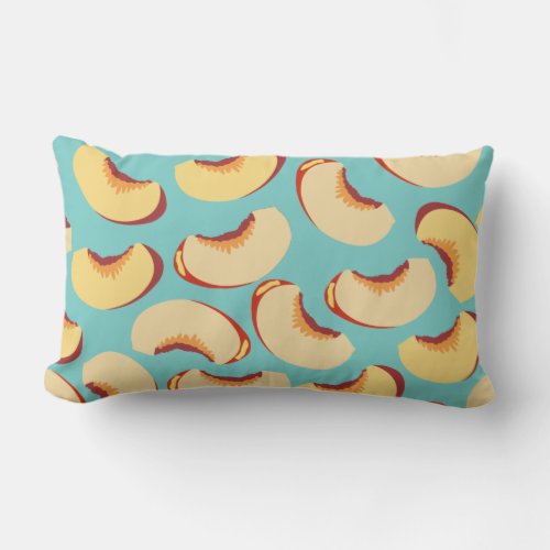 Nectarine Fruit Pattern Lumbar Pillow