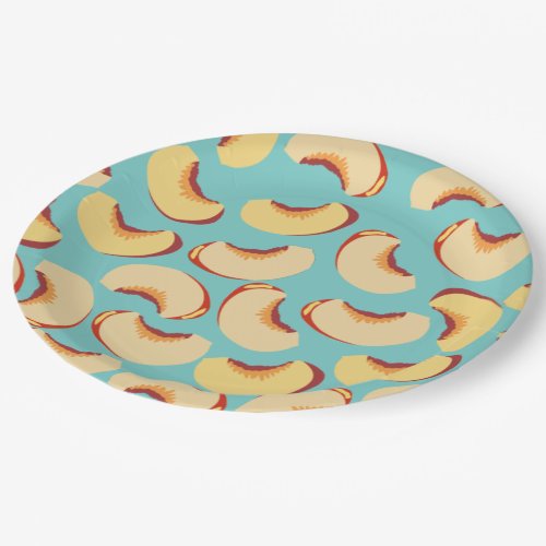 Nectarine Fruit Pattern Paper Plates