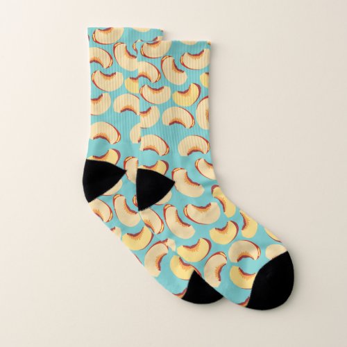 Nectarine Fruit Pattern Socks