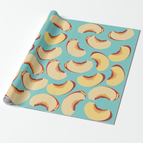 Nectarine Fruit Pattern Wrapping Paper