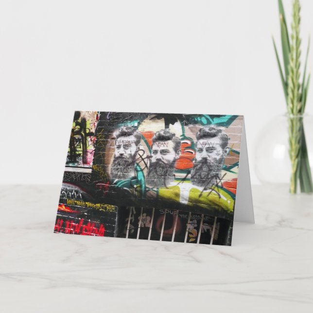 Ned Kelly graffiti, Hosier Lane Card (Front)