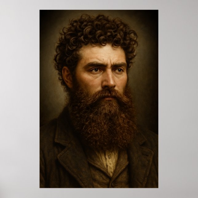 Ned Kelly Portrait Poster (Front)