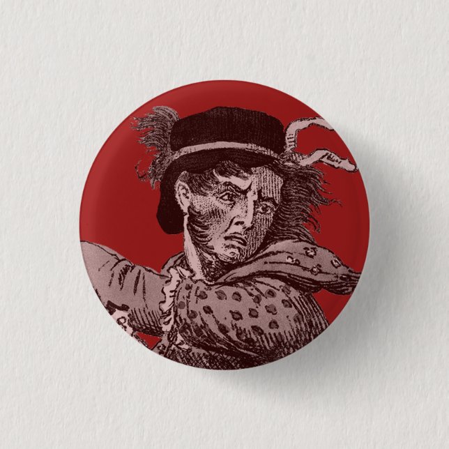 Ned Ludd (Luddite) Badge Button (Front)