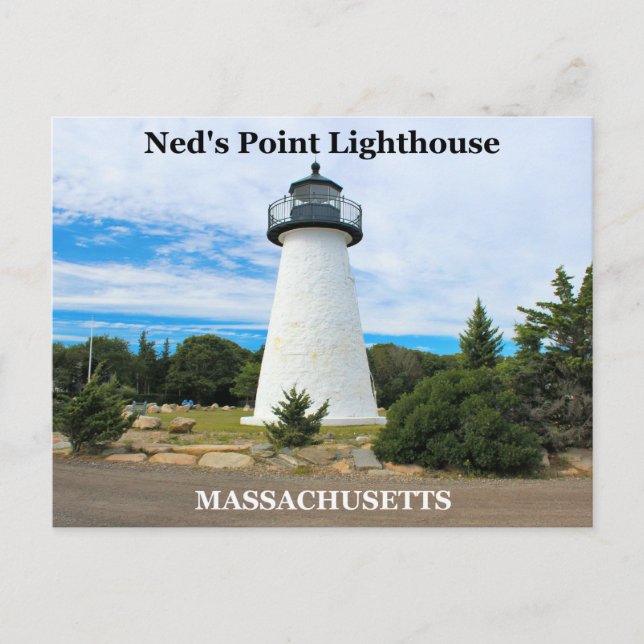 Ned’s Point Lighthouse, Massachusetts Postcard (Front)