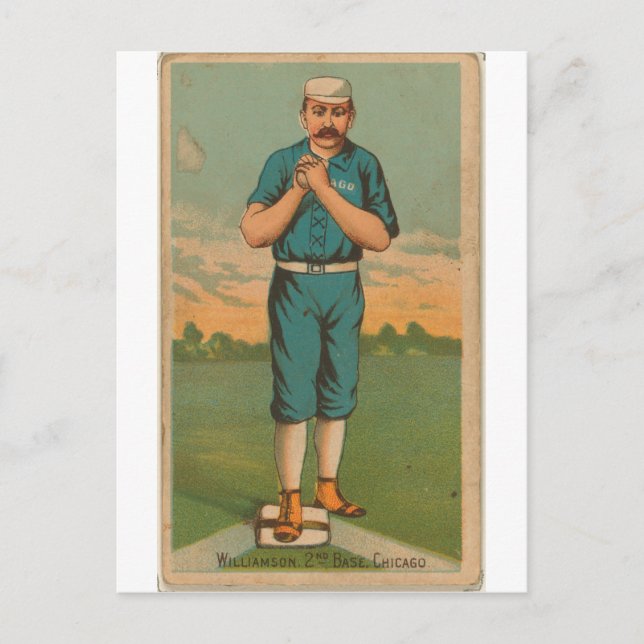 Ned Williamson, Chicago White Stockings Postcard (Front)