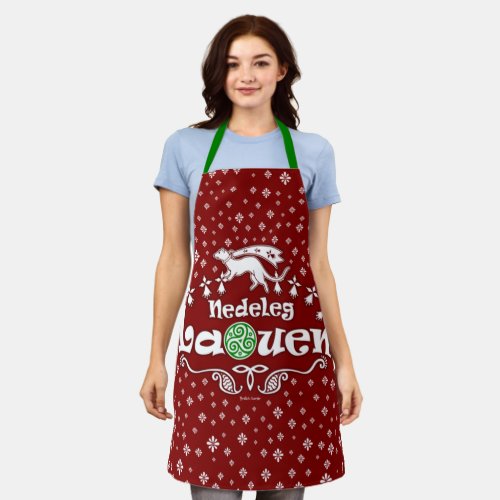 Nedeleg Laouen Merry Christmas Breton Apron